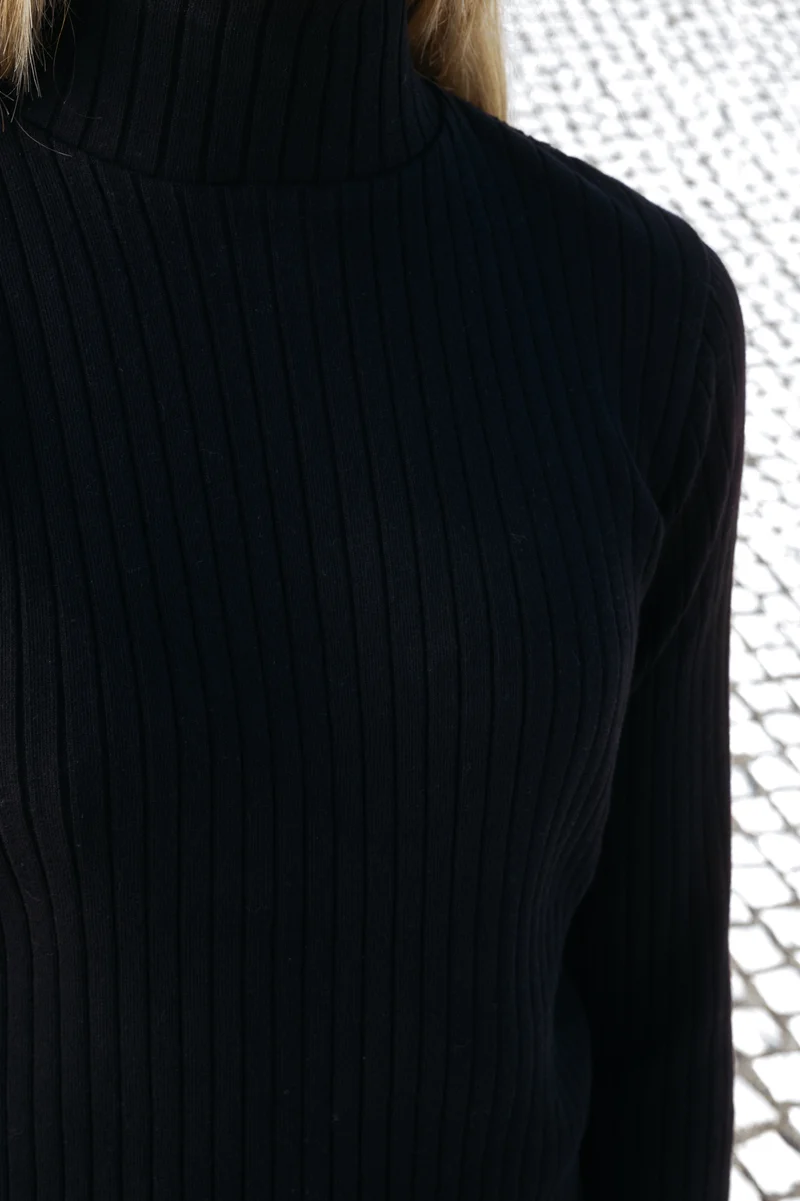 Rib Longsleeve Sofo Schwarz