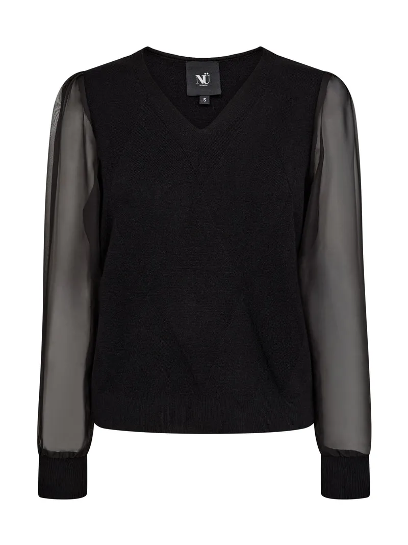 FIE Strickbluse - Schwarz