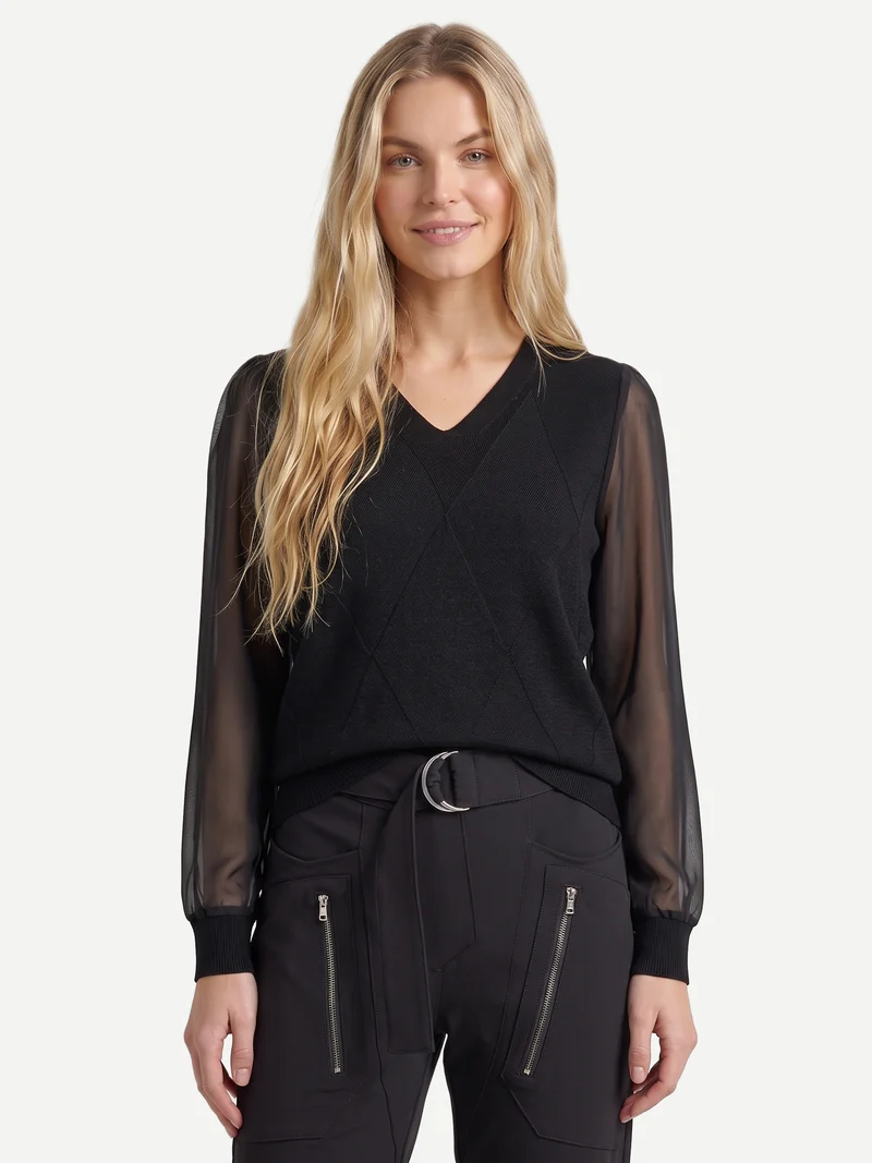 FIE Strickbluse - Schwarz