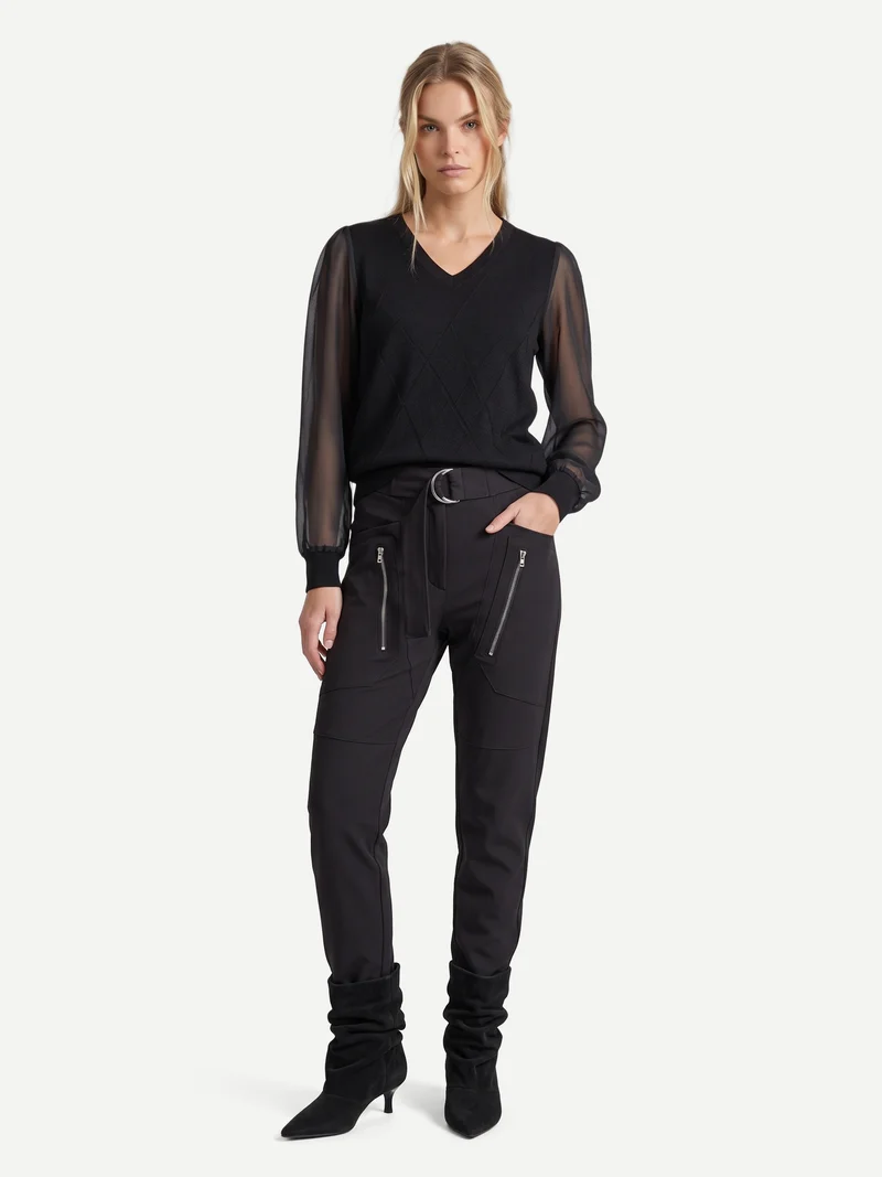 FIE Strickbluse - Schwarz