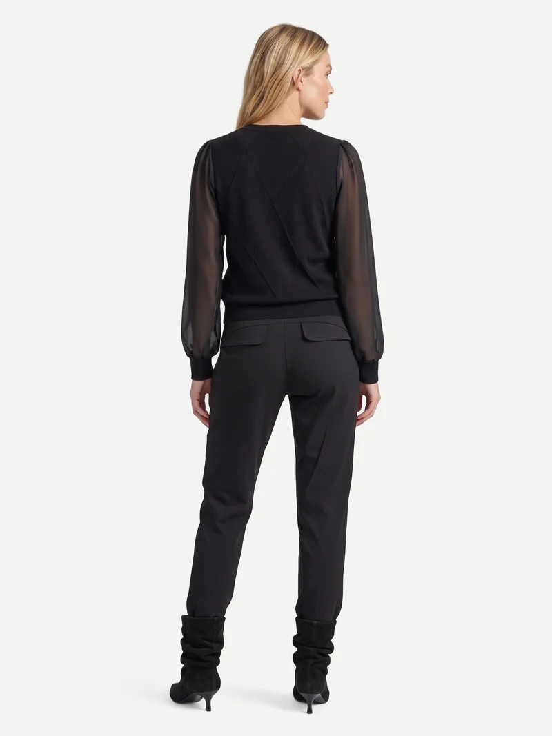 FIE Strickbluse - Schwarz