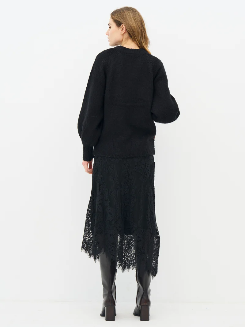 EVA Blouse Knit - Schwarz mix