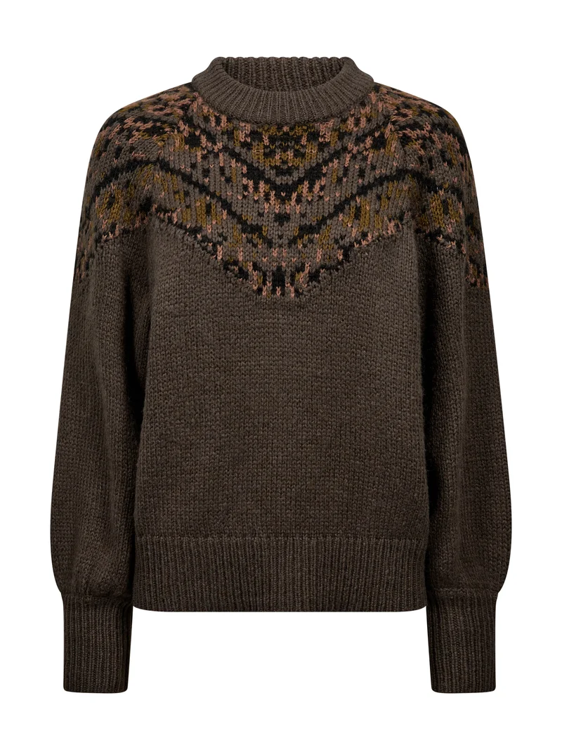 EVA Strickbluse - Brown Mix
