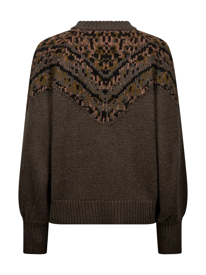 EVA Strickbluse - Brown Mix