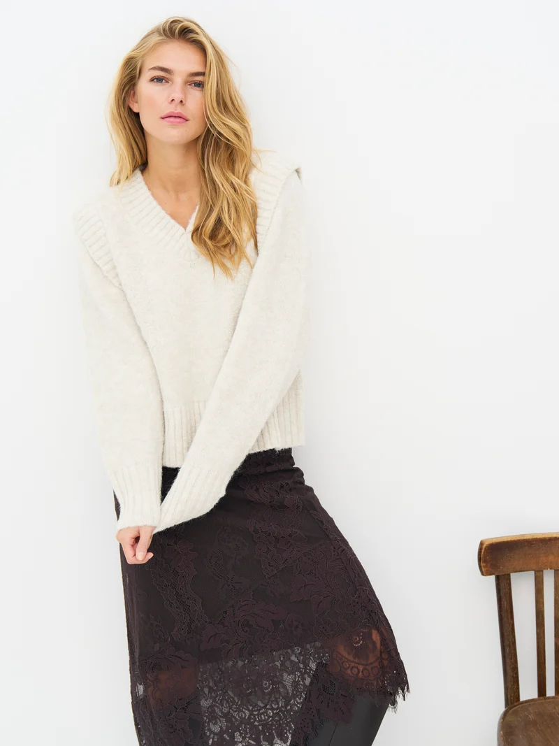 ENICE Strickbluse - Bone