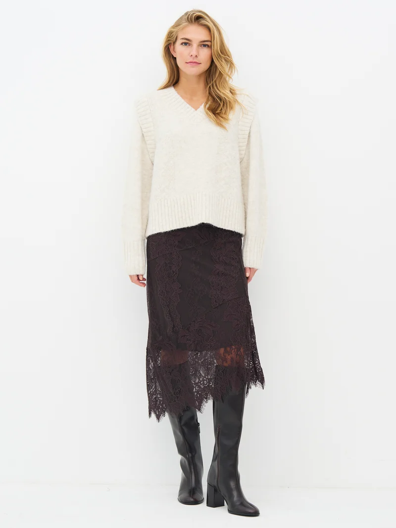 ENICE Strickbluse - Bone