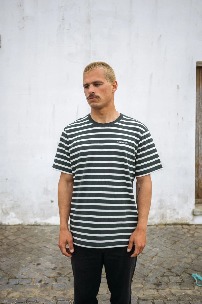 Heavy T-Shirt Jasper Olive-Striped