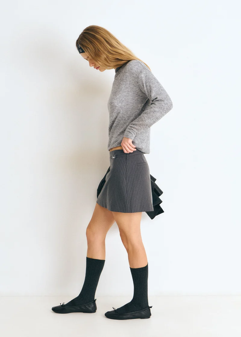 Pinstripe mini skirt