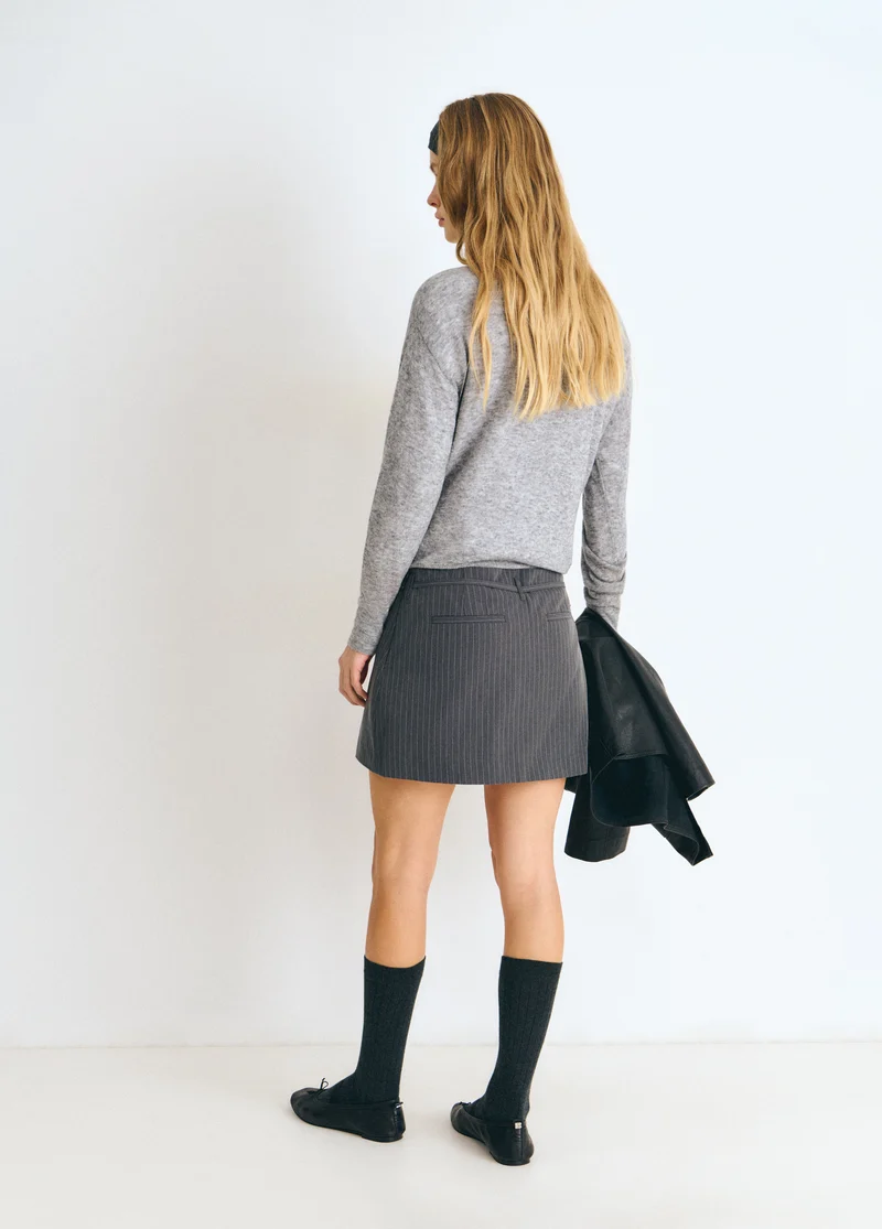 Pinstripe mini skirt