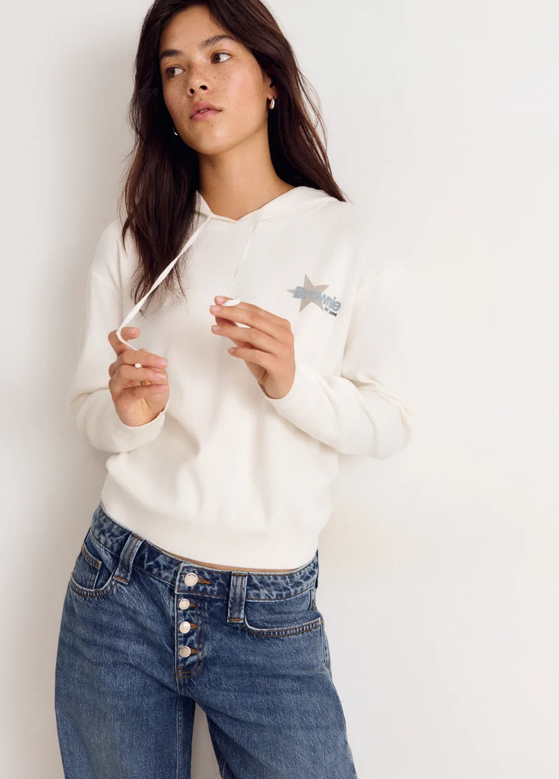 Printed hooded sweatshirt