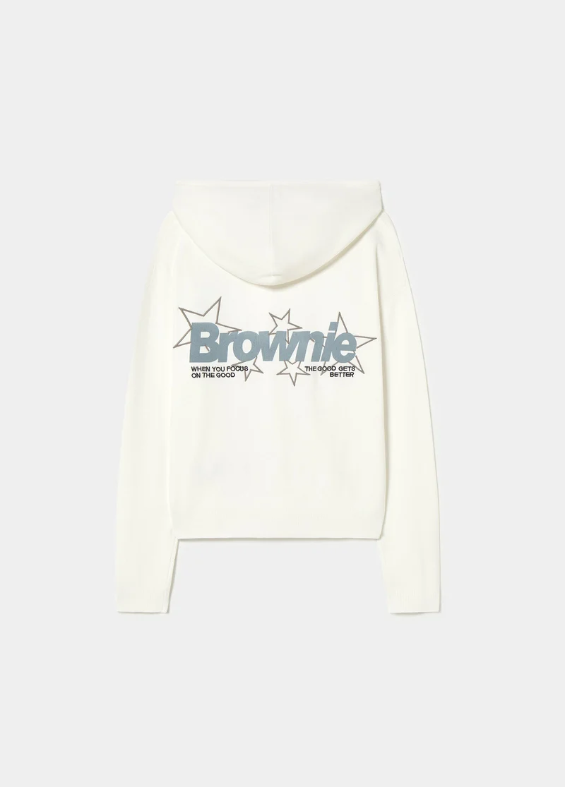 Printed hooded sweatshirt
