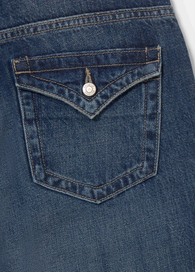 Low-rise wide-leg jeans