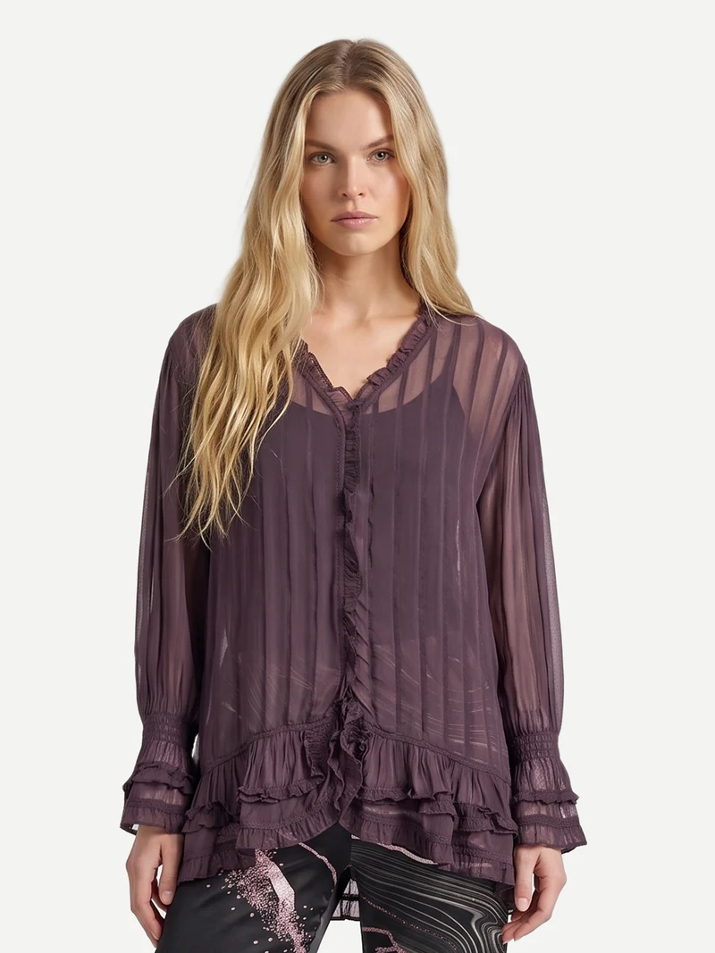 FELINE Bluse - Plum