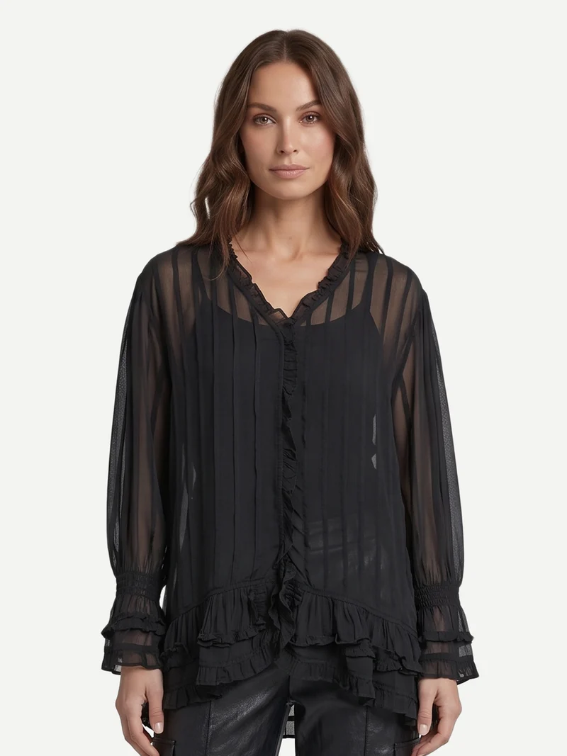 FELINE Bluse - Schwarz