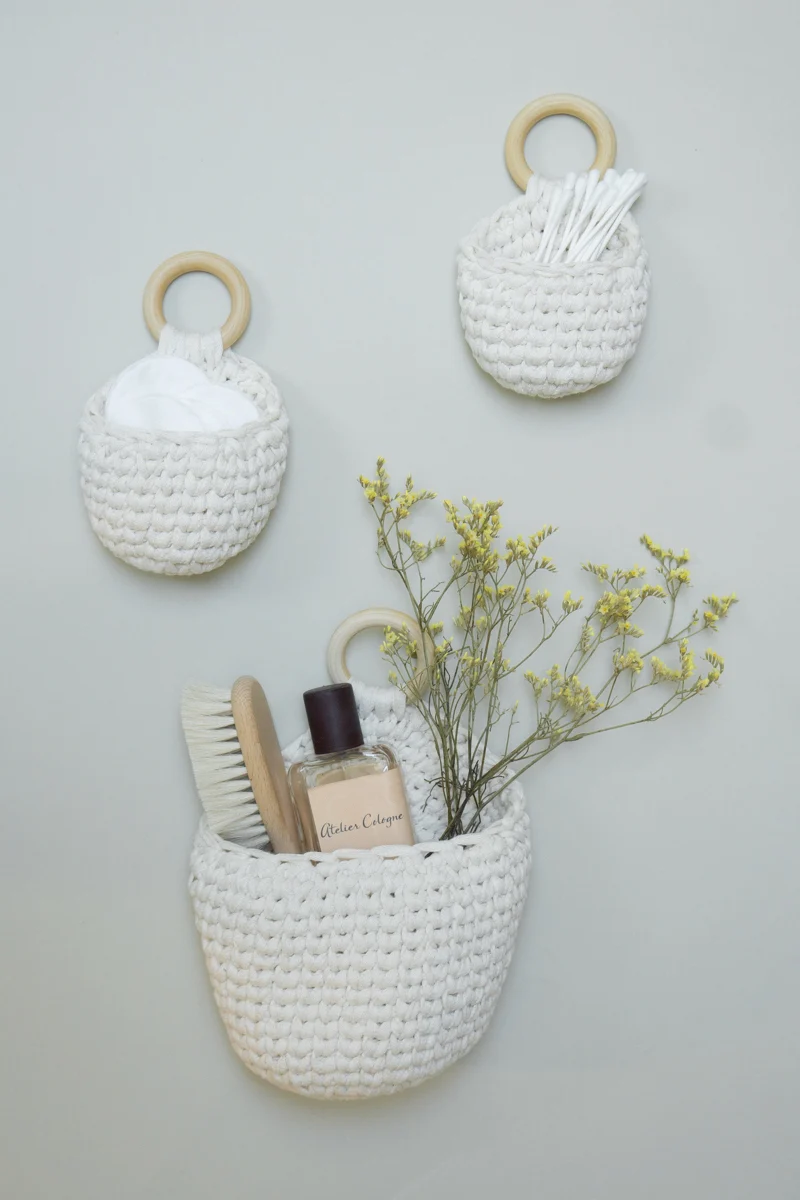 Häkelset Menton Hängekörbe, Wooltwist