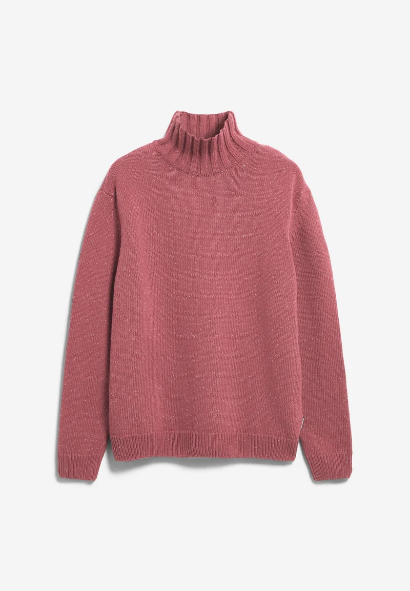 TWEED STRICK-ROLLKRAGENPULLOVER | velvet ember