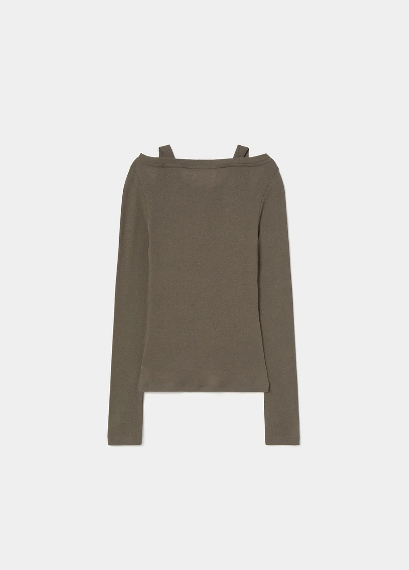 T-shirt double buttons