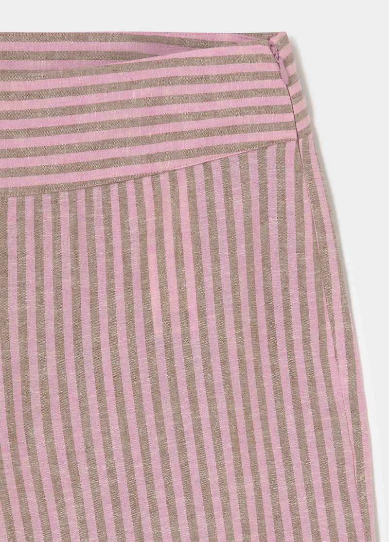 Wide waist striped pants