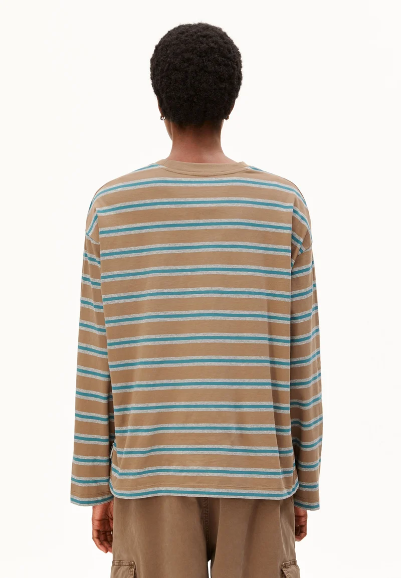 ICONIC Å FIETAA GESTREIFTES LANGARMSHIRT | amberwood-petrol velvet-silver mel