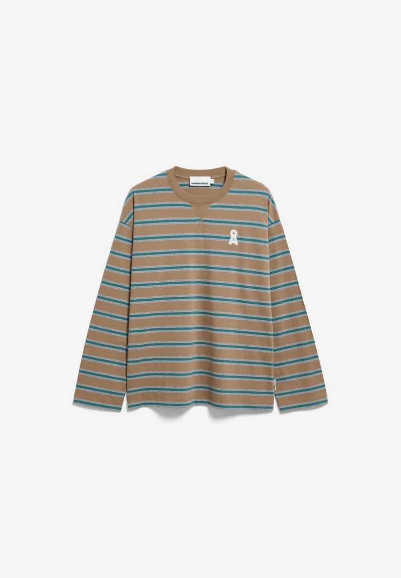 ICONIC Å FIETAA GESTREIFTES LANGARMSHIRT | amberwood-petrol velvet-silver mel