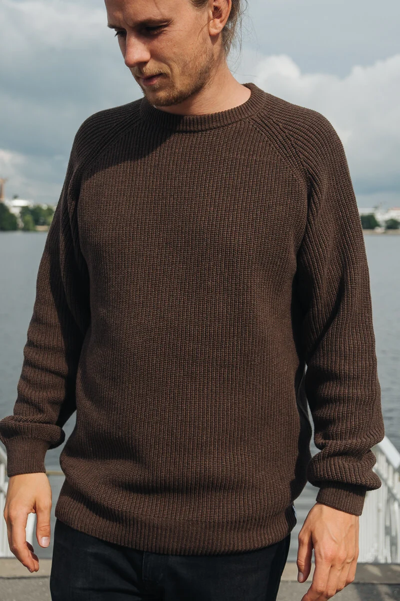 Strickpullover Rago Braun meliert