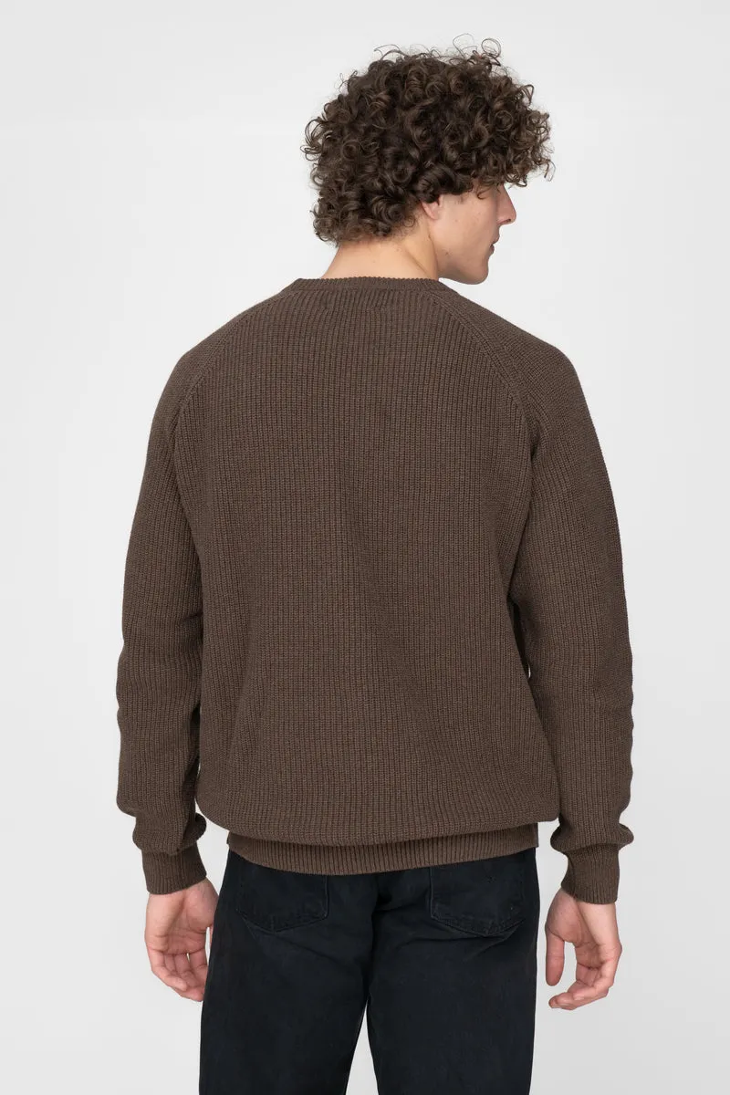 Strickpullover Rago Braun meliert