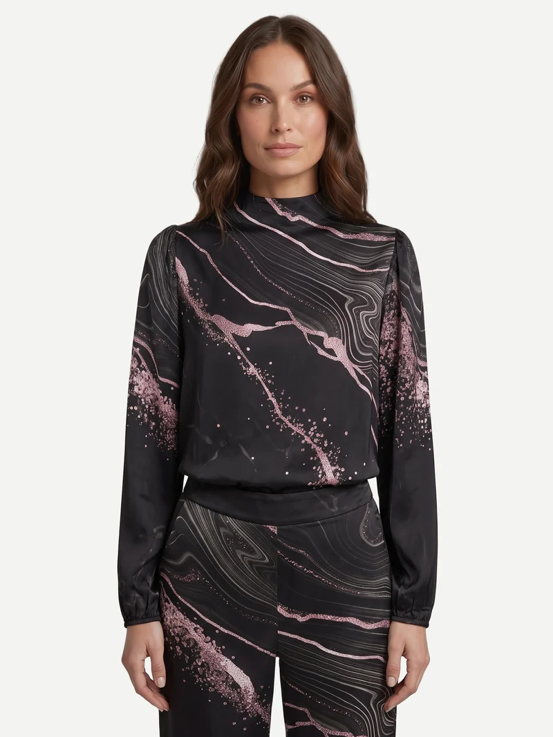 FIA-Bluse - Schwarz mix