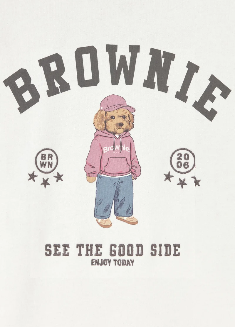 Brownie dog print sweatshirt