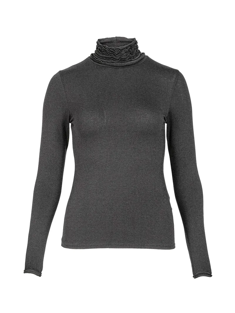ADELE Rollkragen T-Shirt - Grey