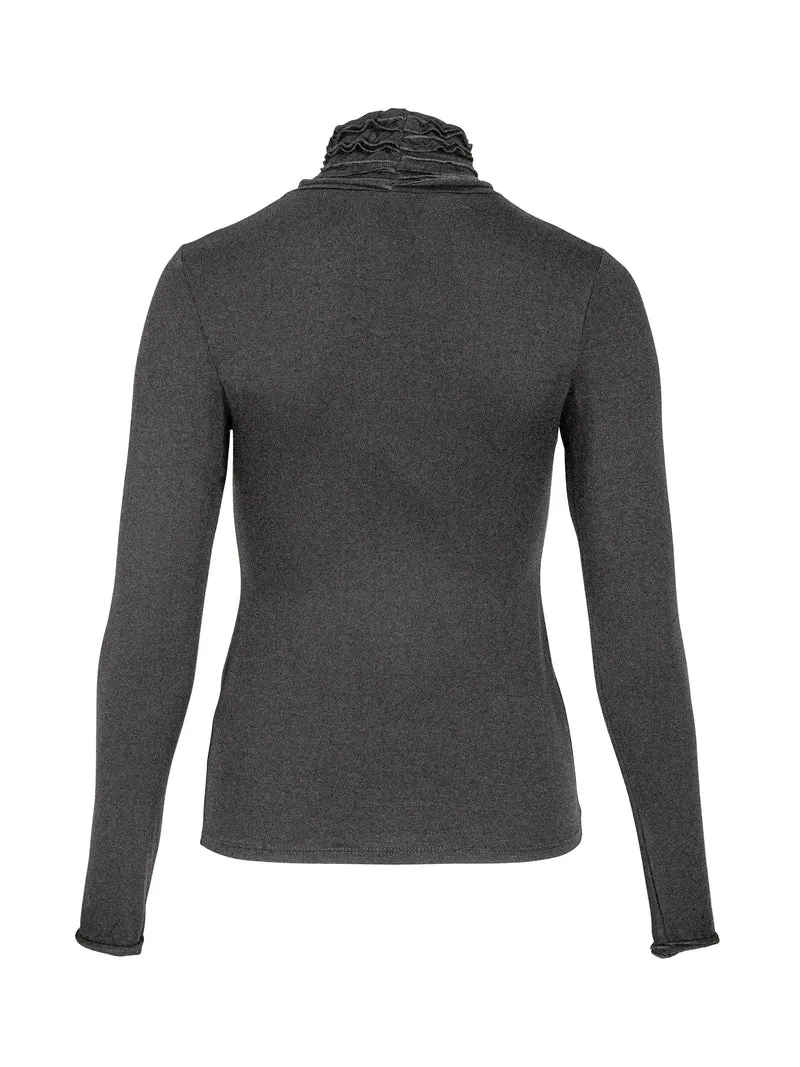 ADELE Rollkragen T-Shirt - Grey