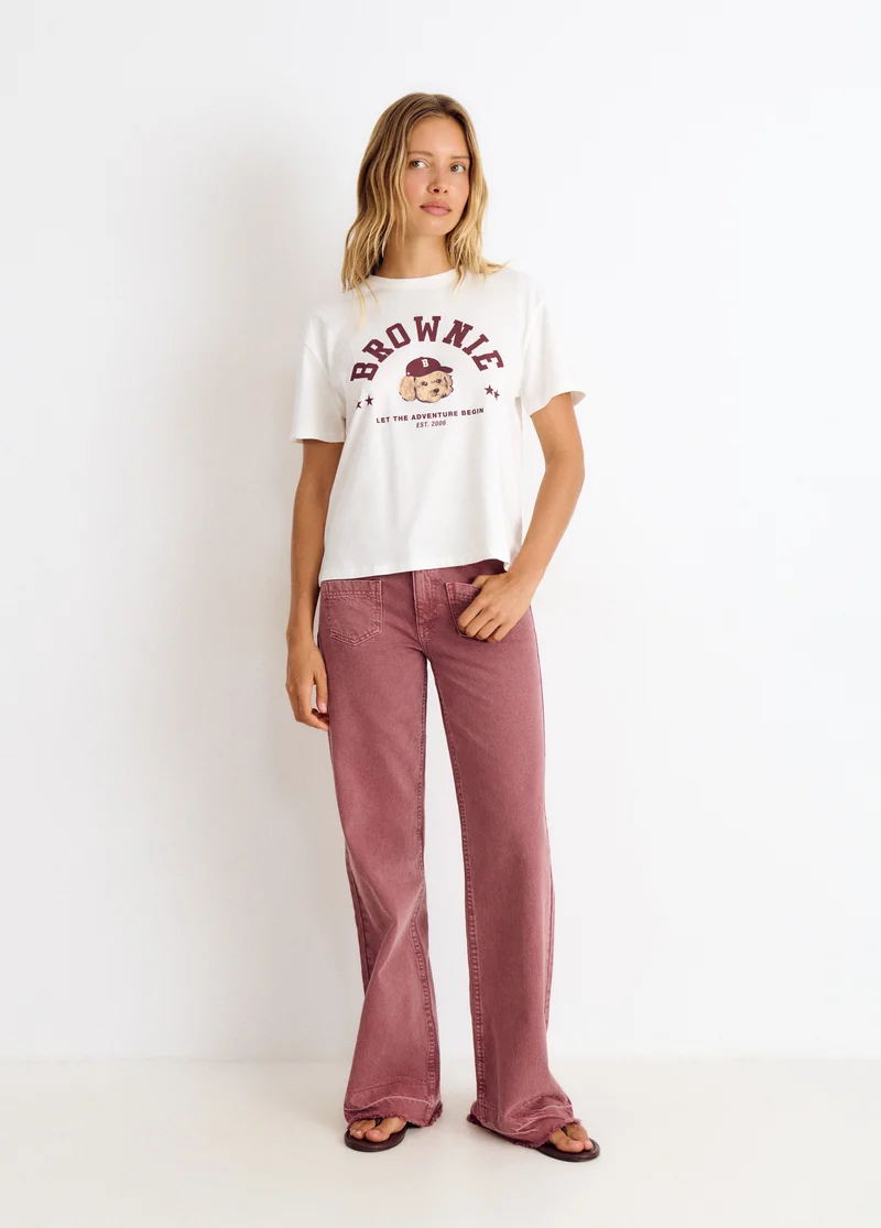 Dog-print T-shirt