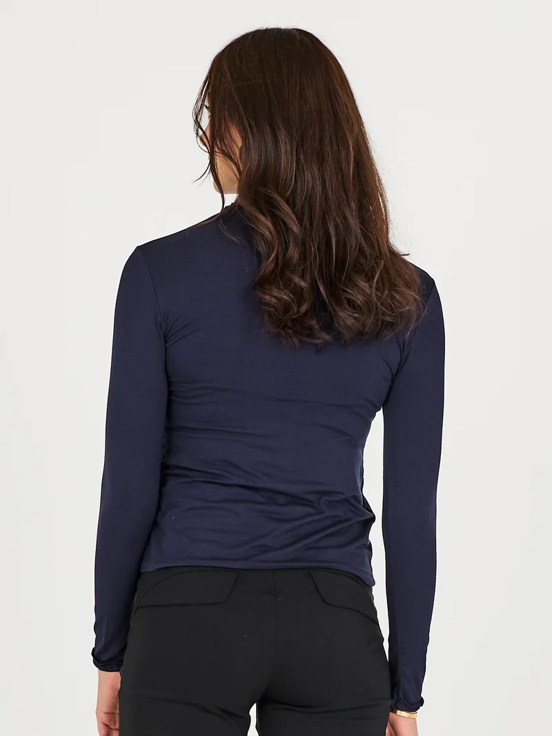 ADELE Rollkragen T-Shirt - Midnight Blue