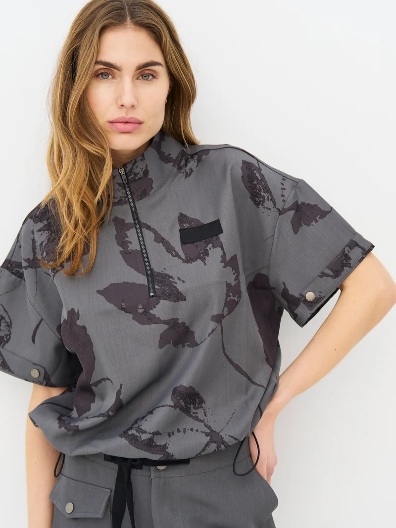 ELAYNE Top - Grey Melange