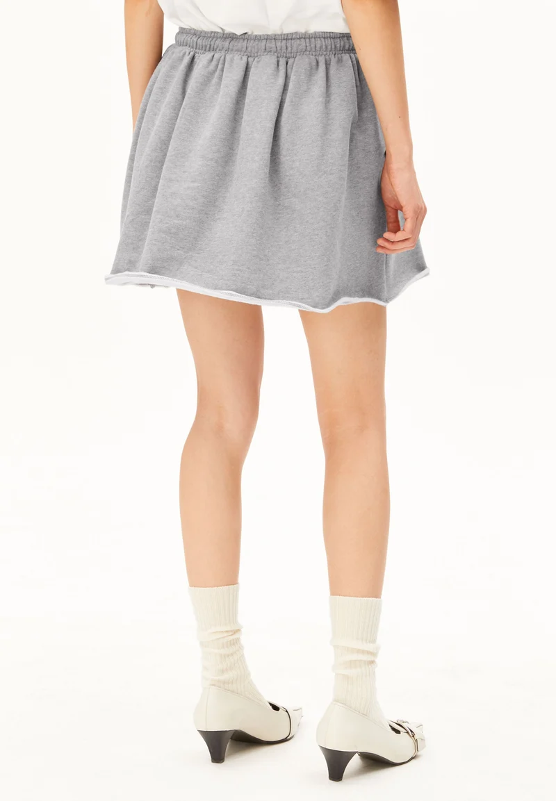 ICONIC Å OPEN EDGE SWEAT-ROCK | silver melange