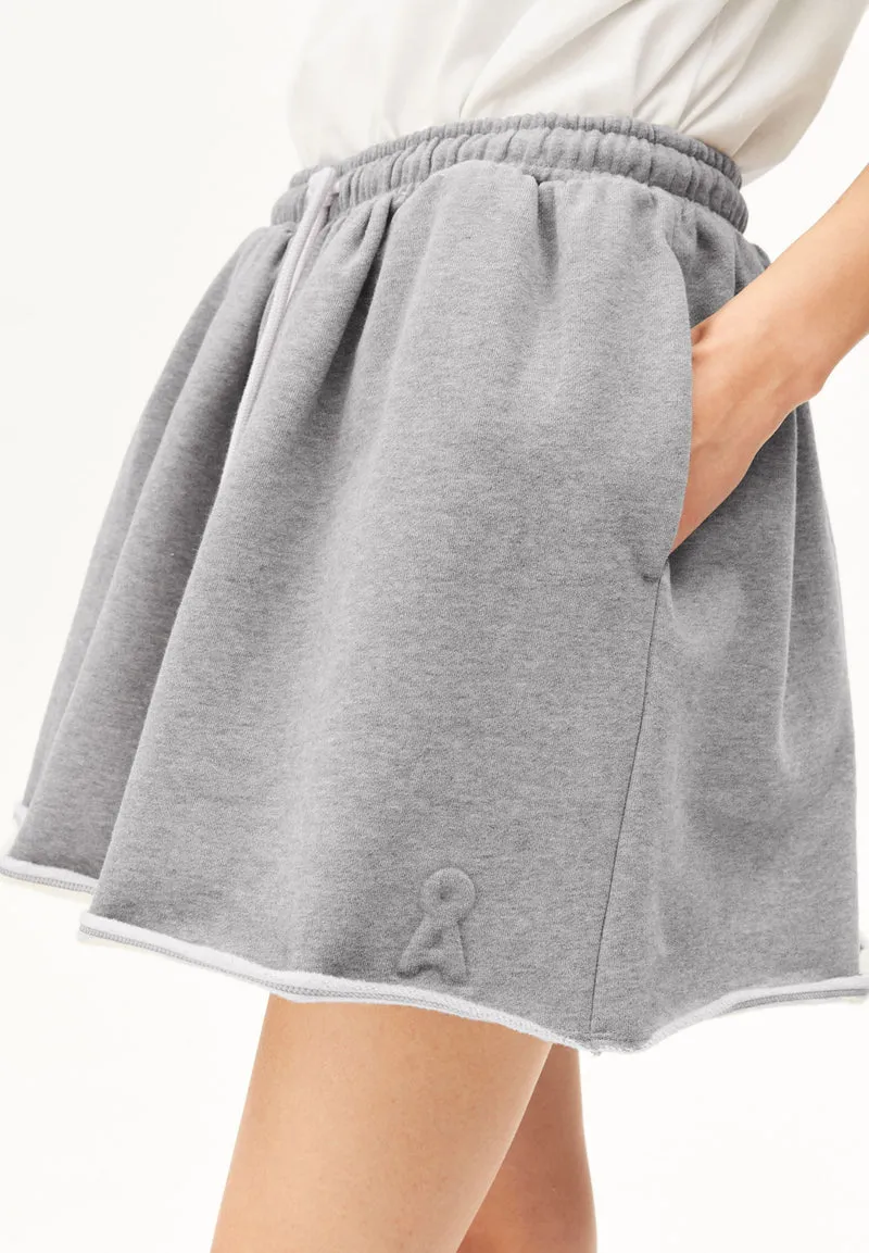 ICONIC Å OPEN EDGE SWEAT-ROCK | silver melange