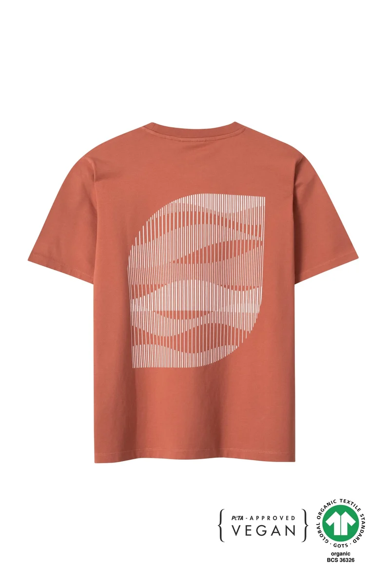T-Shirt LOGO WAVES Rusty Red