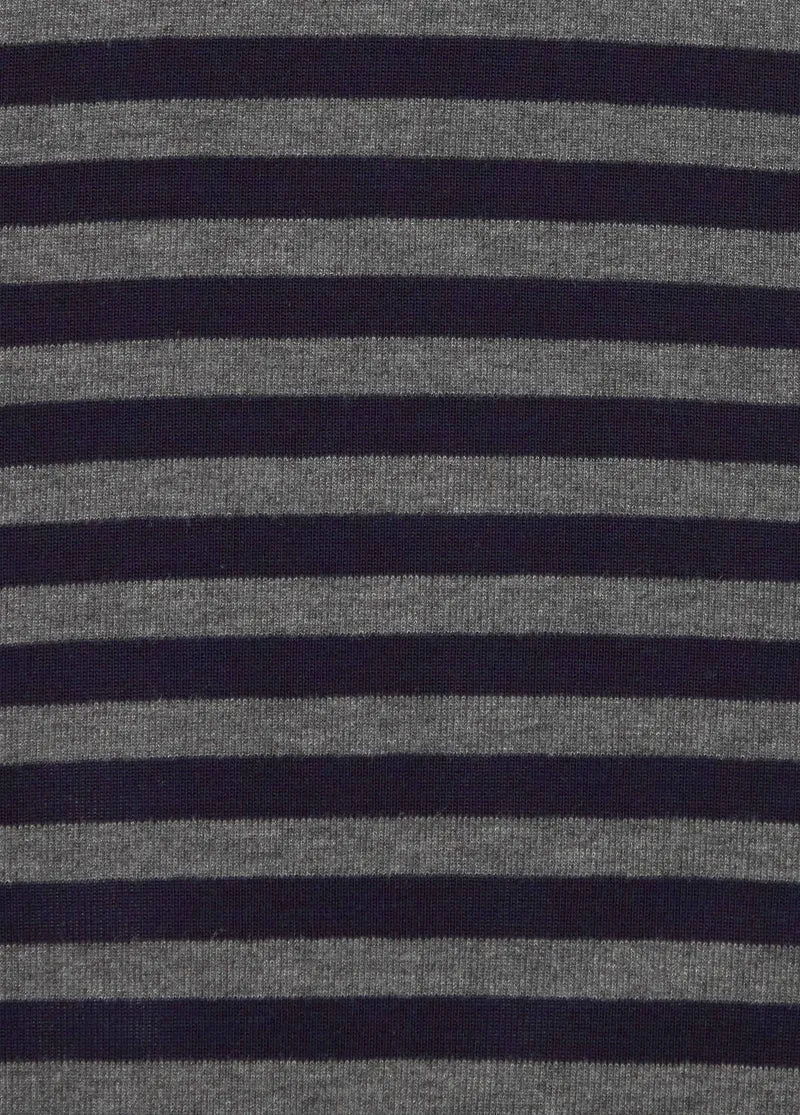 Cut-out striped T-shirt