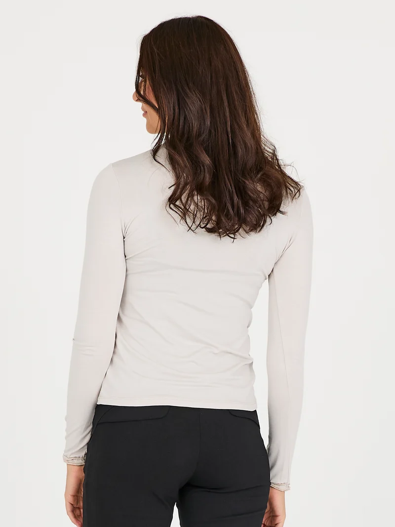 ADELE Rollkragen T-Shirt - Bone