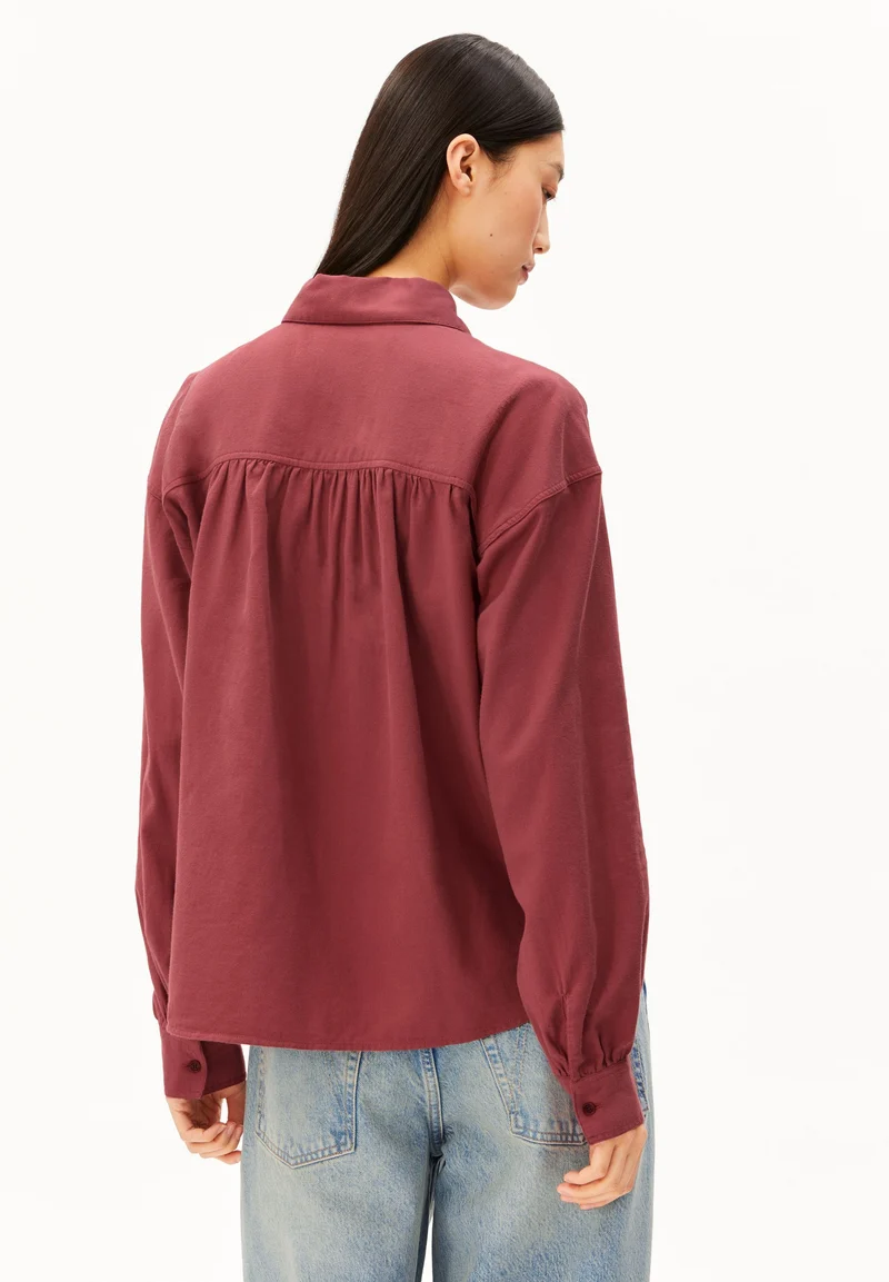 EFINARAA FLANELL-BLUSE | velvet ember