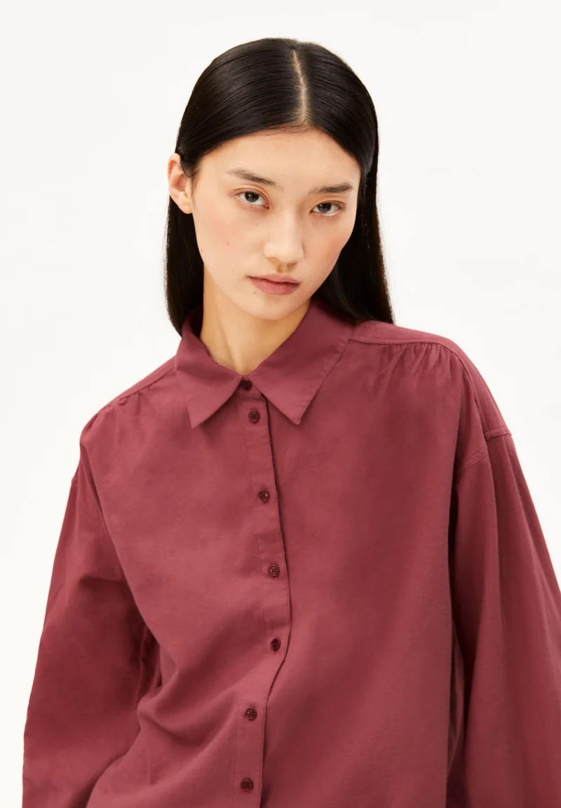 EFINARAA FLANELL-BLUSE | velvet ember