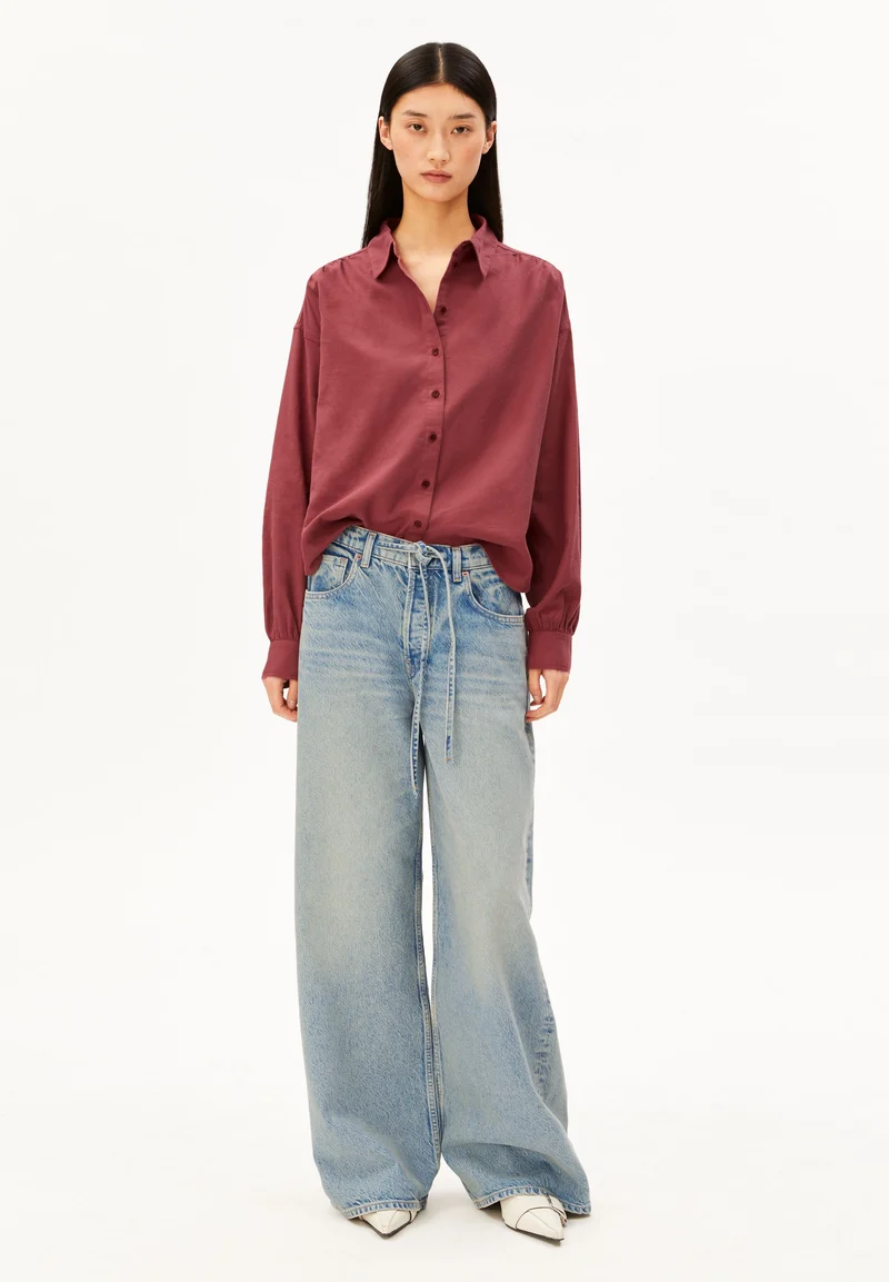 EFINARAA FLANELL-BLUSE | velvet ember