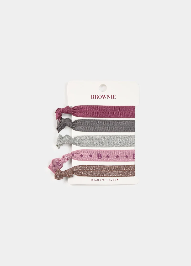 Brownie logo hair ties