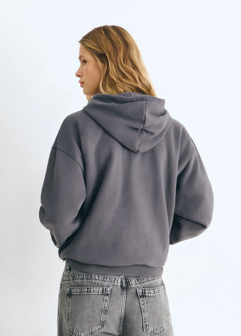Wings print hooded sweatshirt