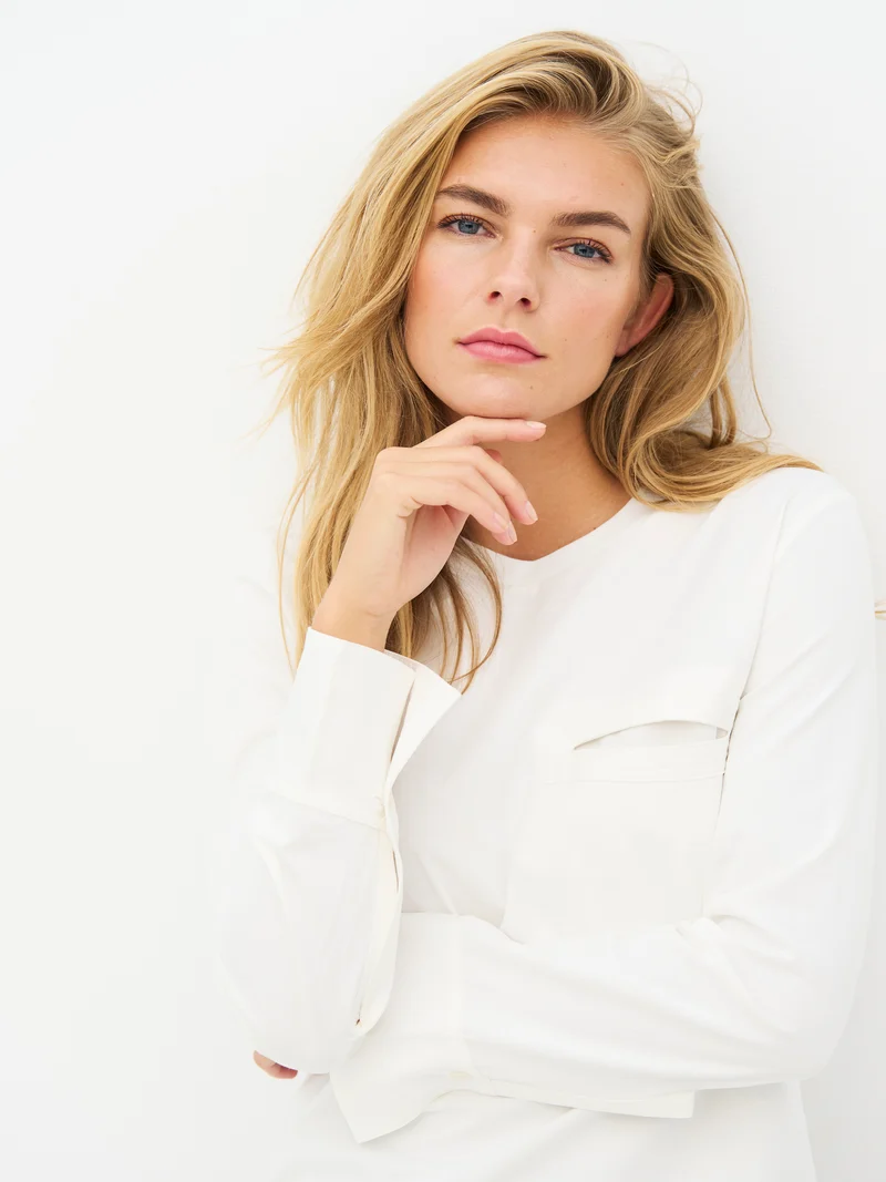 EMMA Langarmshirt - Creme