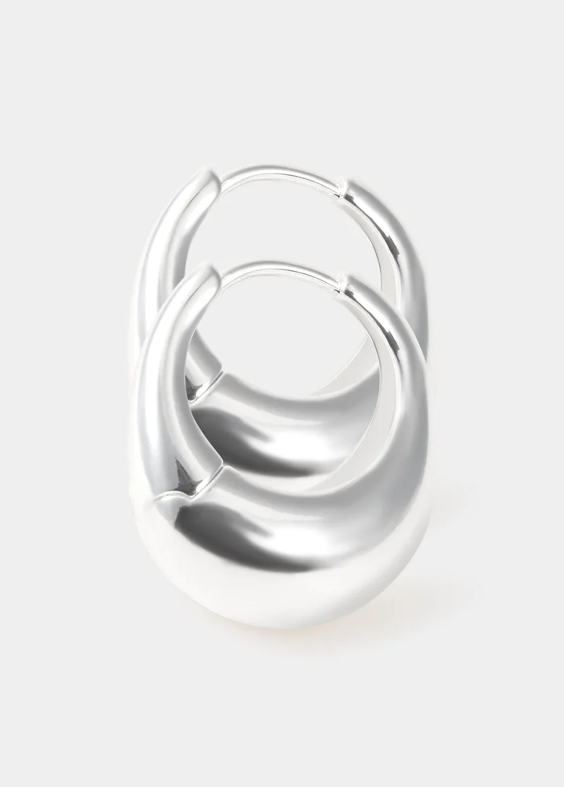 Small silver hoop earrings