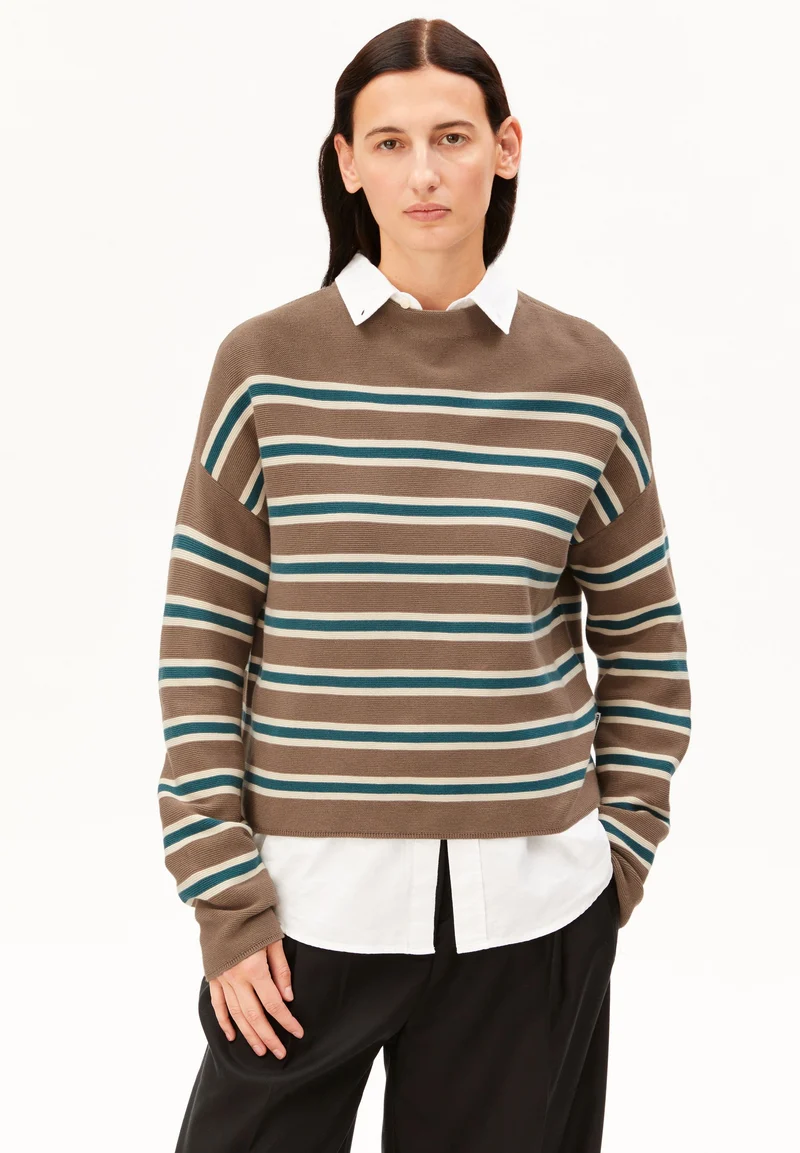 MERINAA GESTREIFTER STRICKPULLOVER