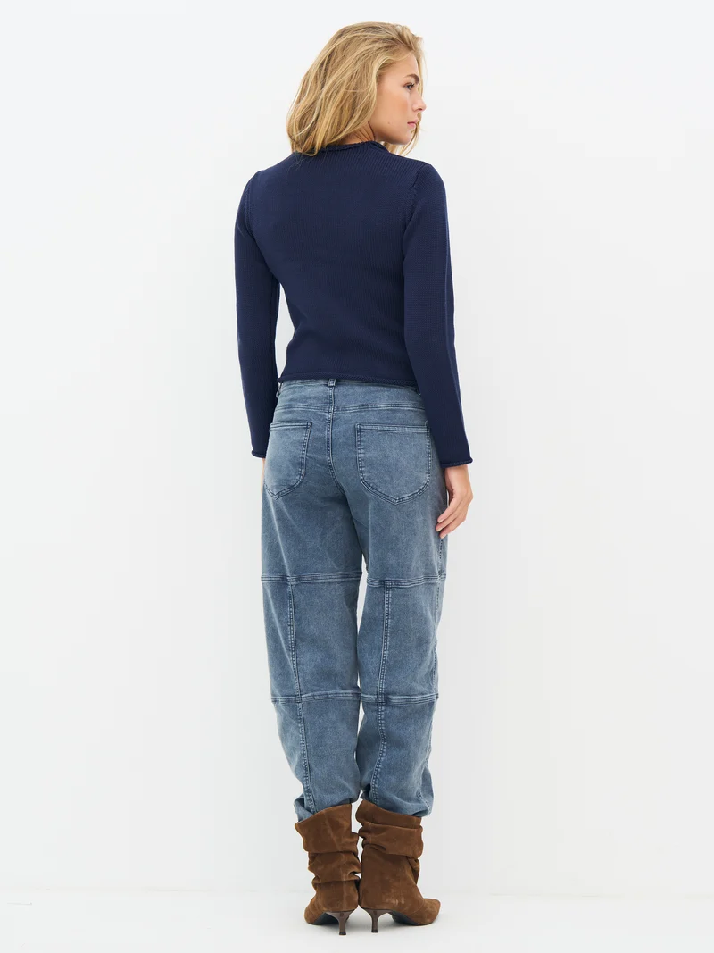 ELLA Strickbluse - Navy