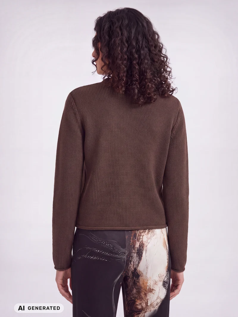 ELLA Strickbluse - Brown