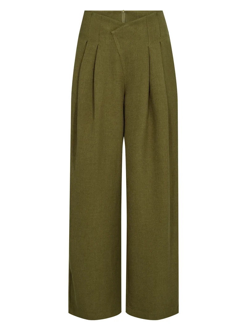 EDITH Hose mit hoher Taille - Moss