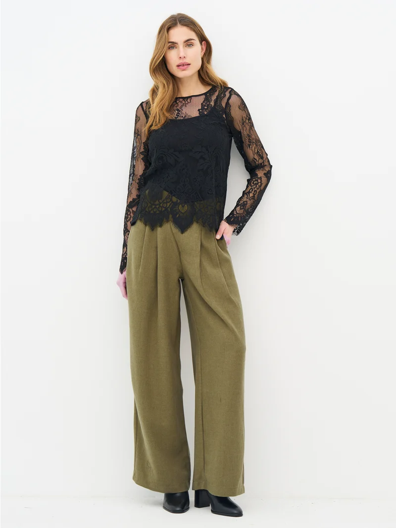EDITH Hose mit hoher Taille - Moss